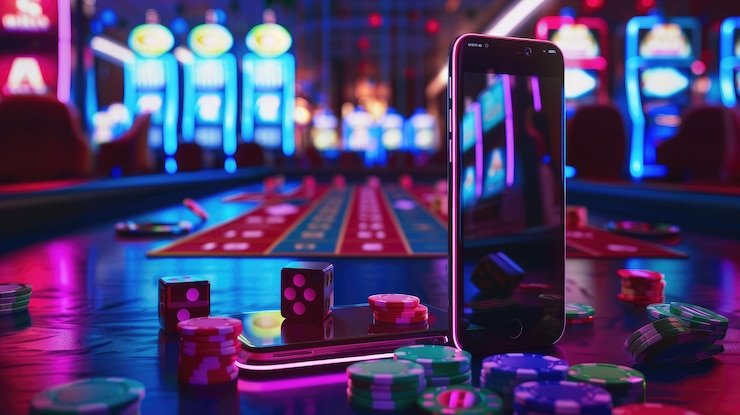 roamer app live-dealer blackjack table with dealer, cards, and betting interface on mobile screen